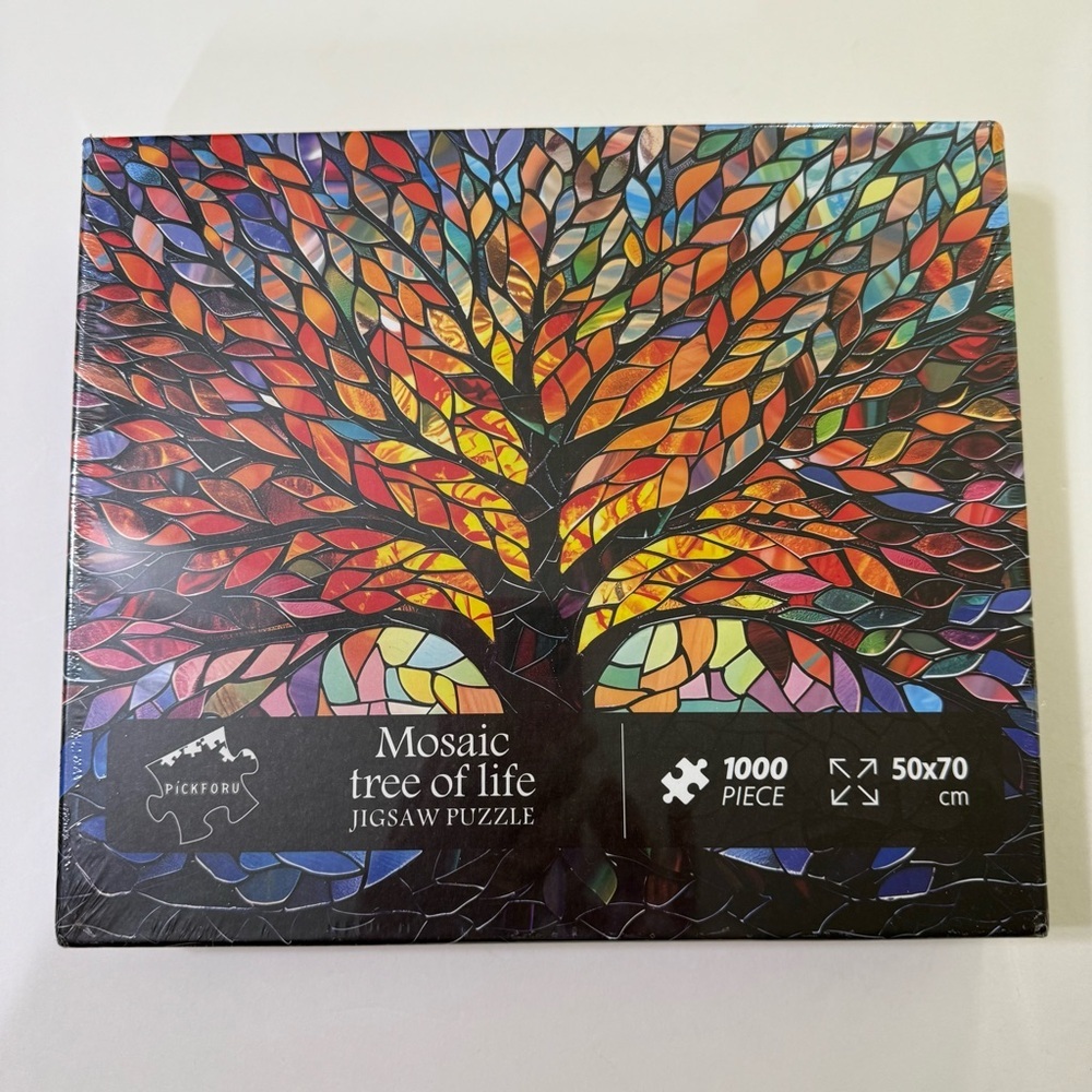 NEW Sealed Vibrant‎ Mosaic Tree of Life puzzle  Multicolor 1000-Piece 19 x 27 in